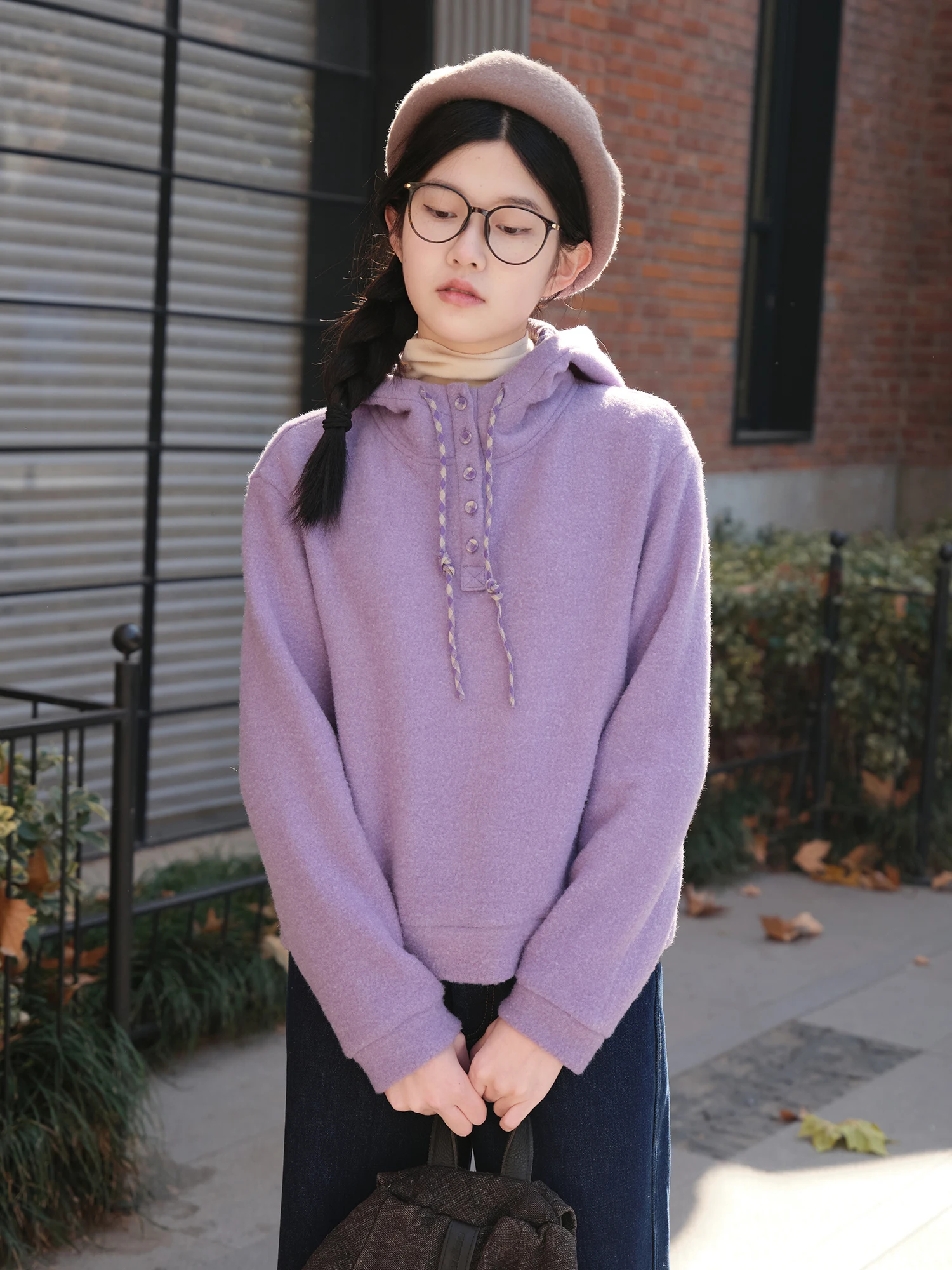 Fce Lined Thiened Hoodie Women's Winter Warm Inner Wear Soft Elastic Q Bounce Hat Sweatirt Casual Comfortable Top
Fce Lined Thiened Hoodie Women's Winter Warm Inner Wear Soft Elastic Q Bounce Hat Sweatirt Casual Comfortable Top