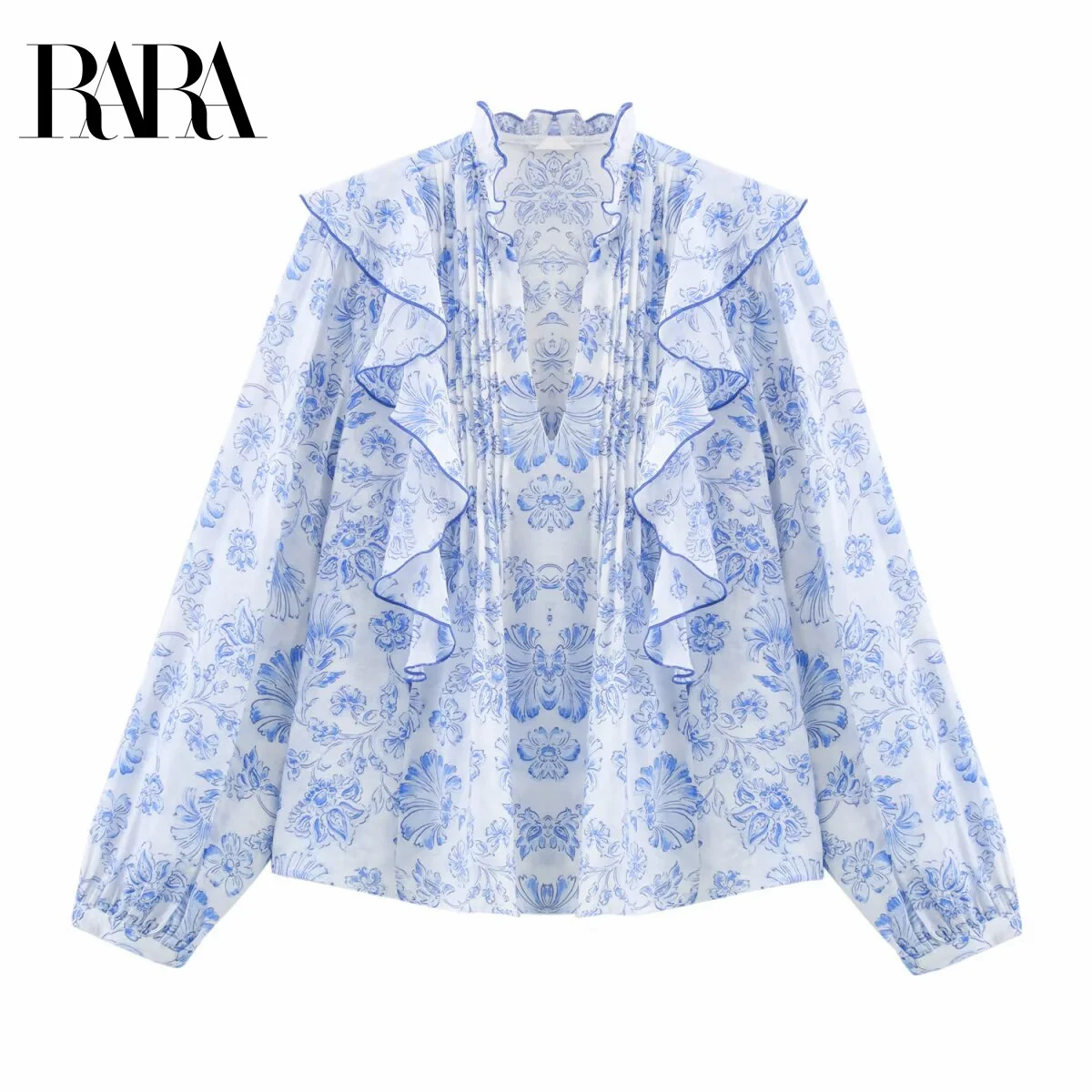 RARA Womens V Neck Cascading Ruffled Printed Long Sleeve Blouse with Exquisite Floral Patterns for a Stylish and Feminine Look
RARA Womens V Neck Cascading Ruffled Printed Long Sleeve Blouse with Exquisite Floral Patterns for a Stylish and Feminine Look