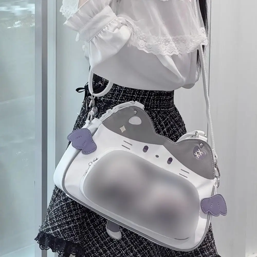 Сумка на молнии Kawaii Cat Itabag, хлопковая сумка для куклы, прозрачный карман из искусственной кожи, сумка для хранения значков, модные рюкзаки для хранения товаров Idol
Сумка на молнии Kawaii Cat Itabag, хлопковая сумка для куклы, прозрачный карман из искусственной кожи, сумка для хранения значков, модные рюкзаки для хранения товаров Idol