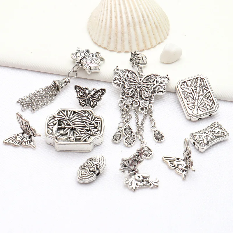 50 шт./лот, смешанные антикварные металлические бусины-бабочки из сплава с кисточкой для изготовления очаровательных браслетов «сделай сам», ожерелье, аксессуары
50 шт./лот, смешанные антикварные металлические бусины-бабочки из сплава с кисточкой для изготовления очаровательных браслетов «сделай сам», ожерелье, аксессуары