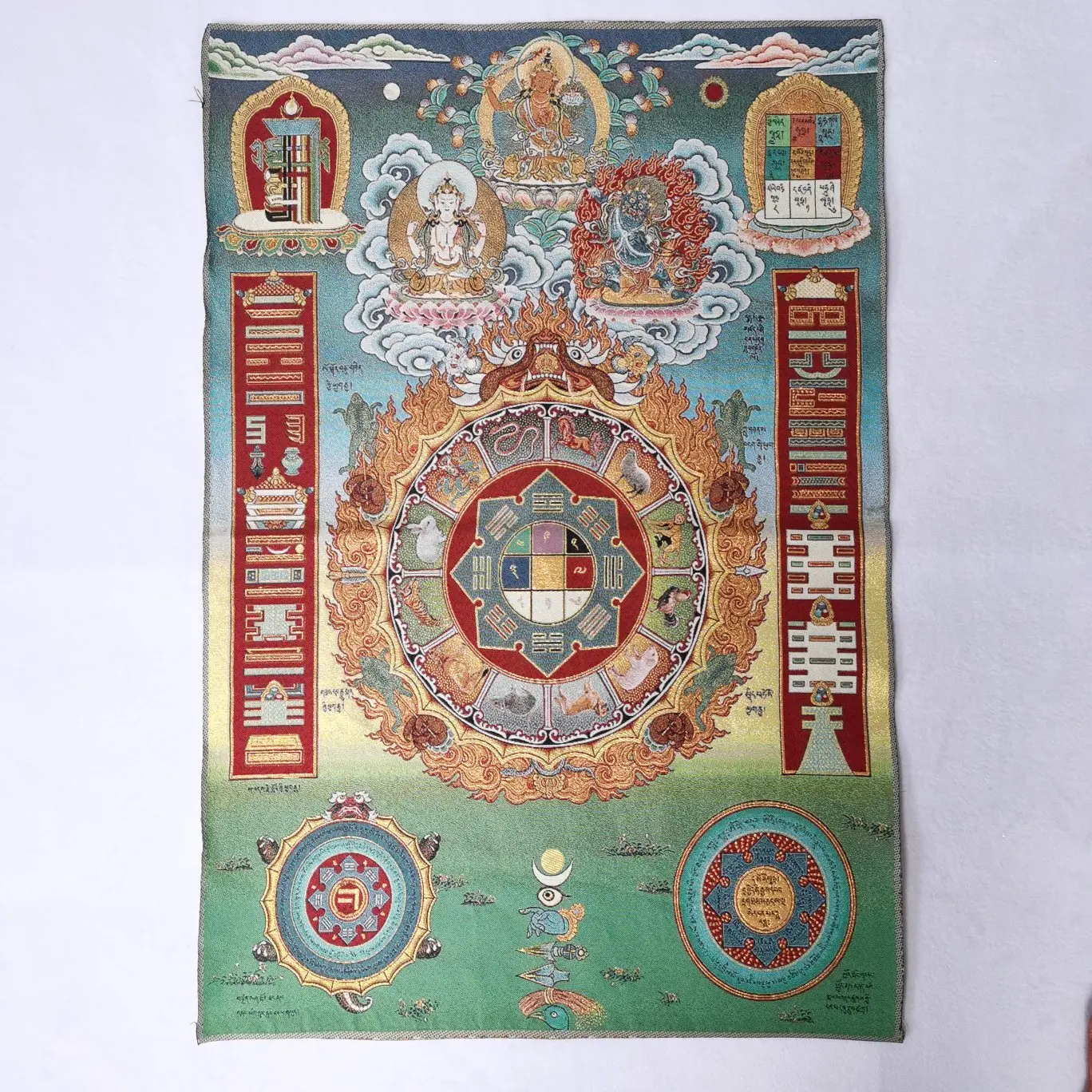 36" Tibet Tibetan Cloth Silk 12 Zodiac Nine Palace Gossip Tangka Thangka Mural
36" Tibet Tibetan Cloth Silk 12 Zodiac Nine Palace Gossip Tangka Thangka Mural