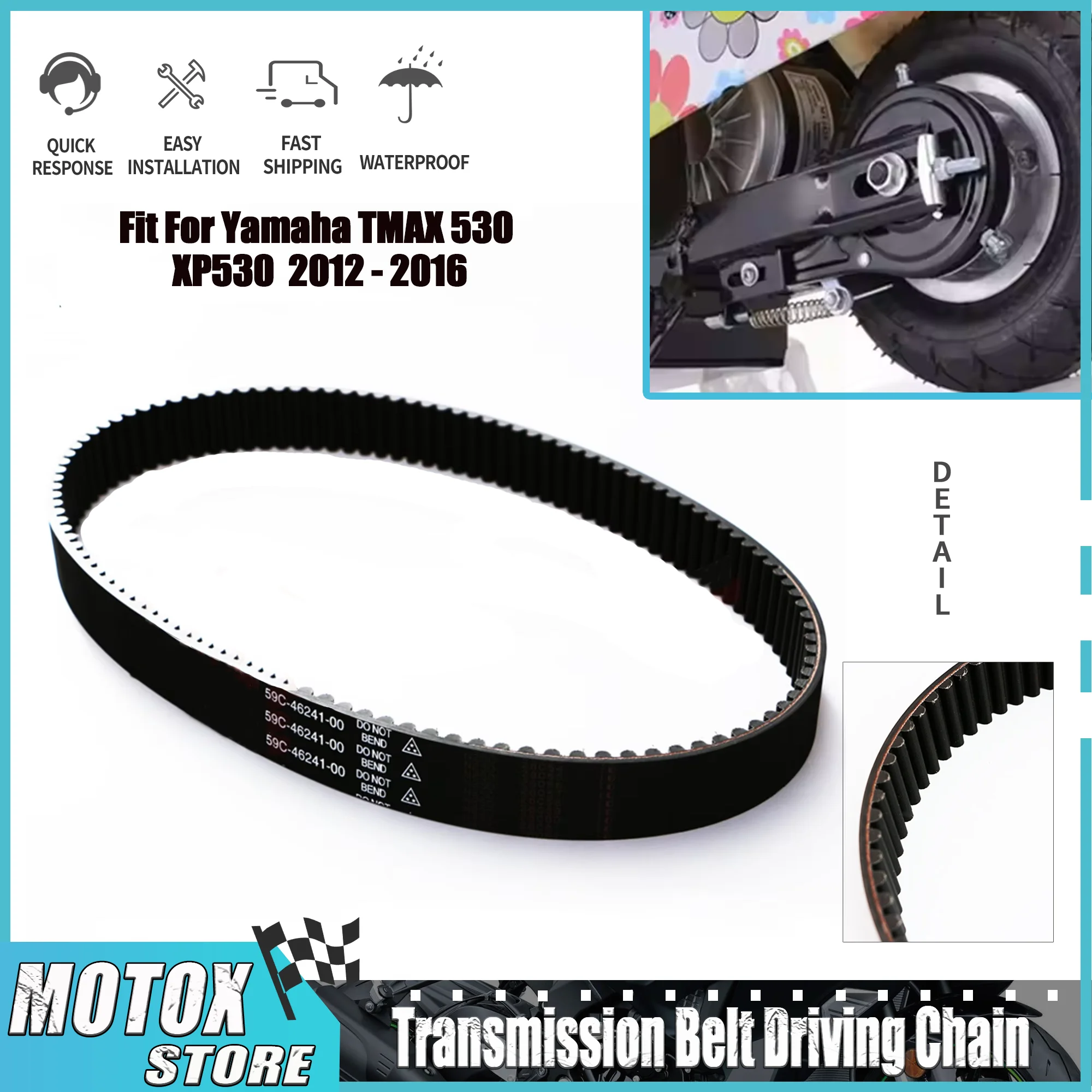 Motorcycle Transmission Belt Driving Chain TMAX530 XP530 2013 2014 2015 Fit For Yamaha TMAX 530 2012 - 2016
Motorcycle Transmission Belt Driving Chain TMAX530 XP530 2013 2014 2015 Fit For Yamaha TMAX 530 2012 - 2016