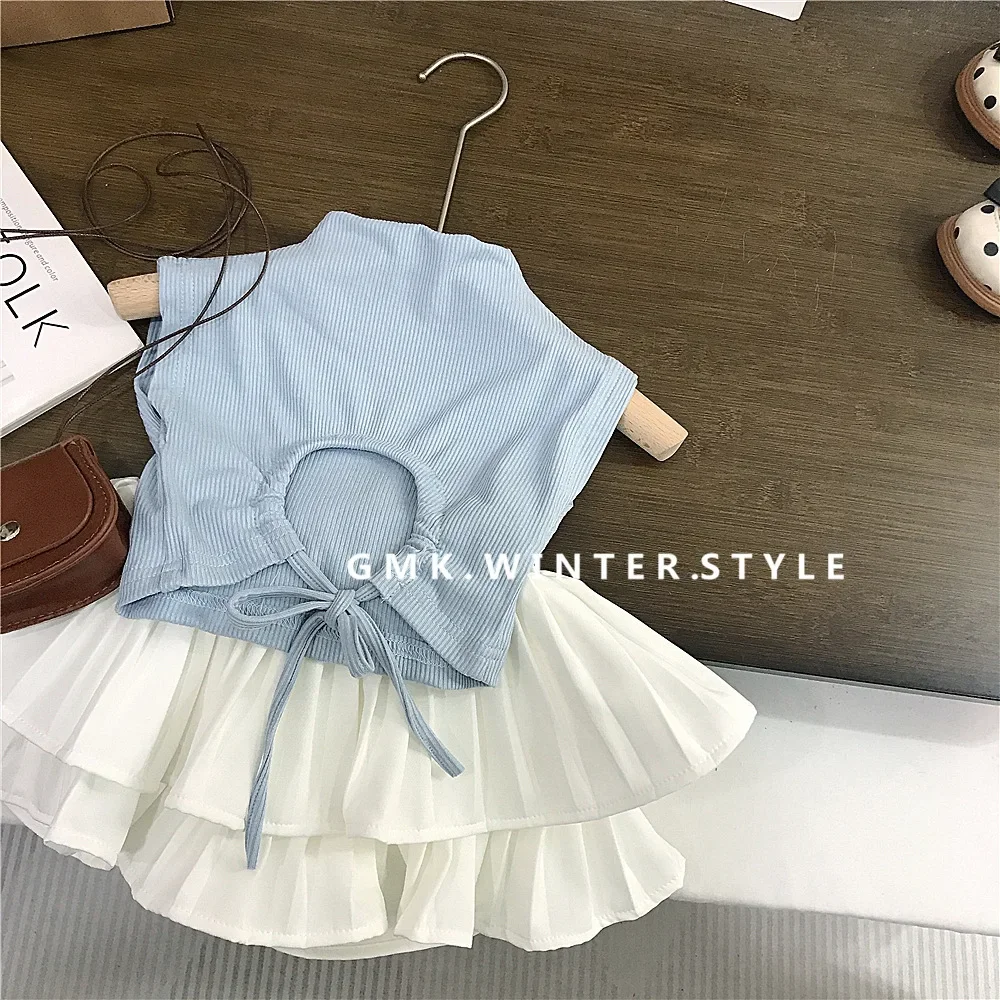 Children's Clothing Sets Blue Sleeveless Top + Pleated Skirt 2pcs Sets Baby Girl Clothes Kids Boutique Clothes 2 To 7 Years
Children's Clothing Sets Blue Sleeveless Top + Pleated Skirt 2pcs Sets Baby Girl Clothes Kids Boutique Clothes 2 To 7 Years