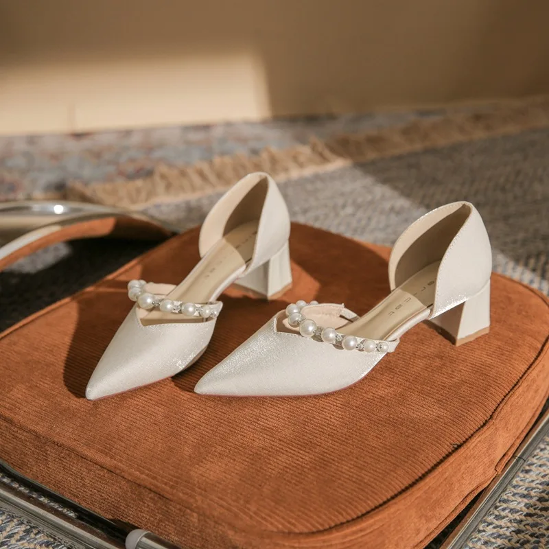 Sandals Elastic Band Female Shoe Med 2023 Summer High Heels Mary Jane Shallow Mouth Slip-on Sexy Girls Medium Pointed High-heele
Sandals Elastic Band Female Shoe Med 2023 Summer High Heels Mary Jane Shallow Mouth Slip-on Sexy Girls Medium Pointed High-heele
