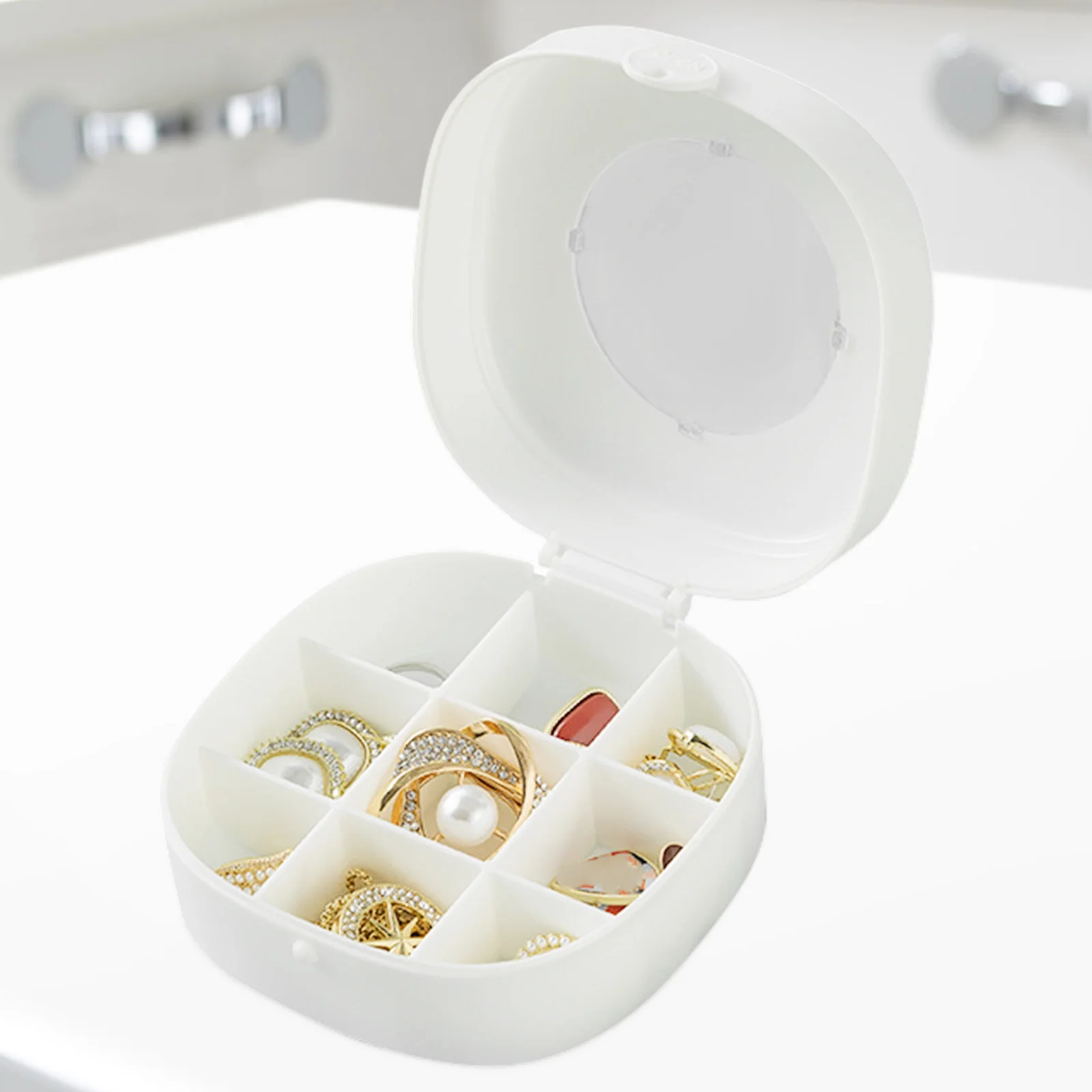 Portable Jewelry Box Storage White Compact Travel ganizer for Women ABS Case Clear Window Necklace Bracelet Earring Holder
Portable Jewelry Box Storage White Compact Travel ganizer for Women ABS Case Clear Window Necklace Bracelet Earring Holder