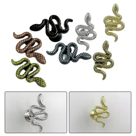 Snake Shape Zinc Alloy Furniture Handle Door Cabinets Knobs For Children Room Kitchen Cupboard Drawer Door Vintage Pull Handle