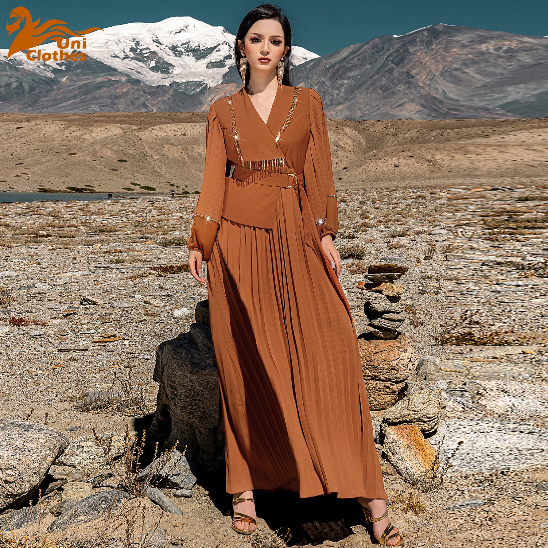 UNI Pleated Dress for Women Abaya Eid Elegant Party Long Dresses Muslim Robe Jalabiya Ramadan Dubai Vestidos Largos
UNI Pleated Dress for Women Abaya Eid Elegant Party Long Dresses Muslim Robe Jalabiya Ramadan Dubai Vestidos Largos