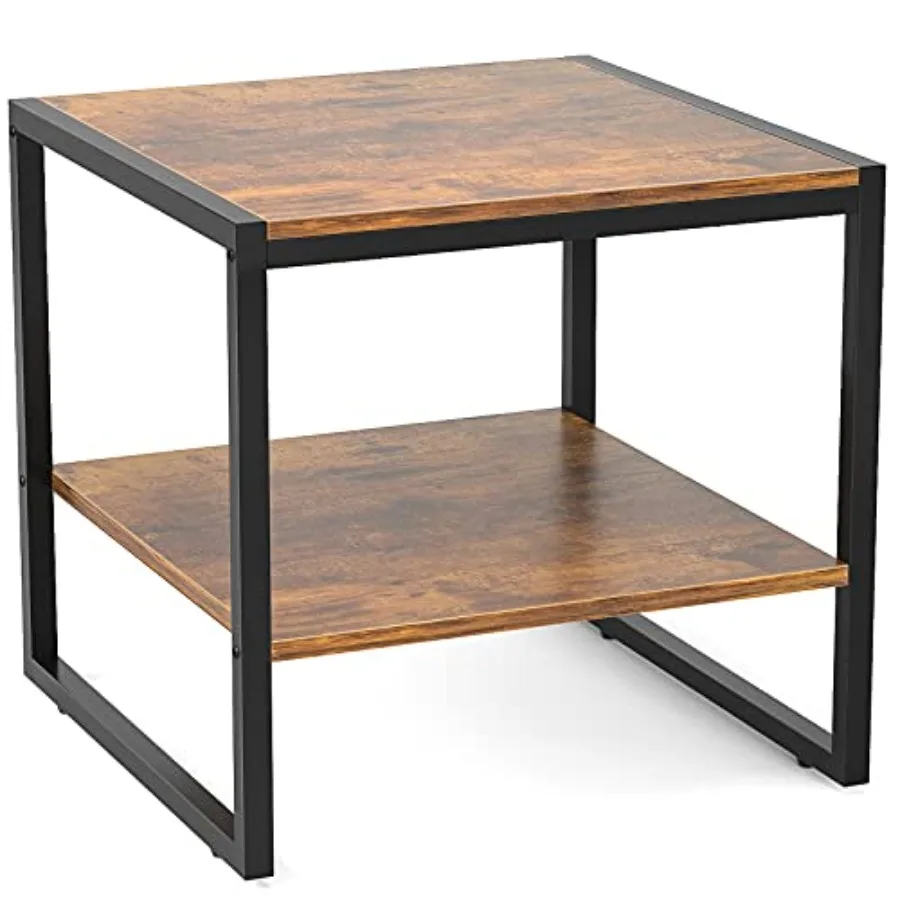 End Table 20 Inch Square End Table Mini Fridge Stand with 2-Tier Storage Shelves Industrial Wood Side Table Small Table Stand f
End Table 20 Inch Square End Table Mini Fridge Stand with 2-Tier Storage Shelves Industrial Wood Side Table Small Table Stand f
