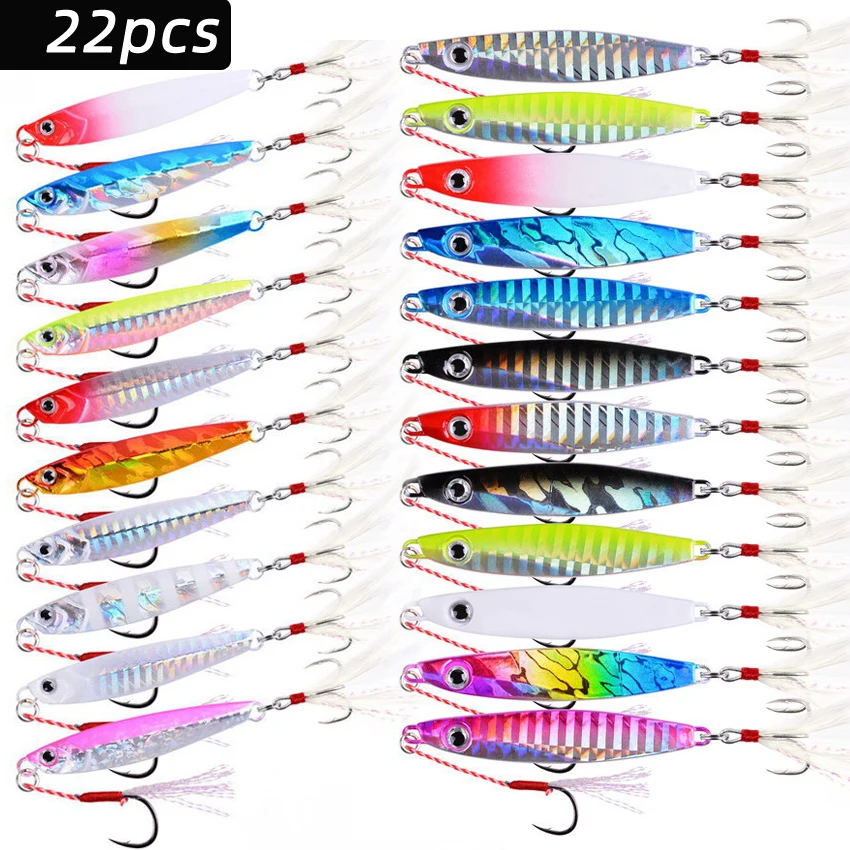 Metal Jig Set 7-60G Print Metal Cast Jig Spoon Shore Casting Jigging Fish Sea Bass Saltwater Fishing Lure Artificial Bait Tackle 
Metal Jig Set 7-60G Print Metal Cast Jig Spoon Shore Casting Jigging Fish Sea Bass Saltwater Fishing Lure Artificial Bait Tackle