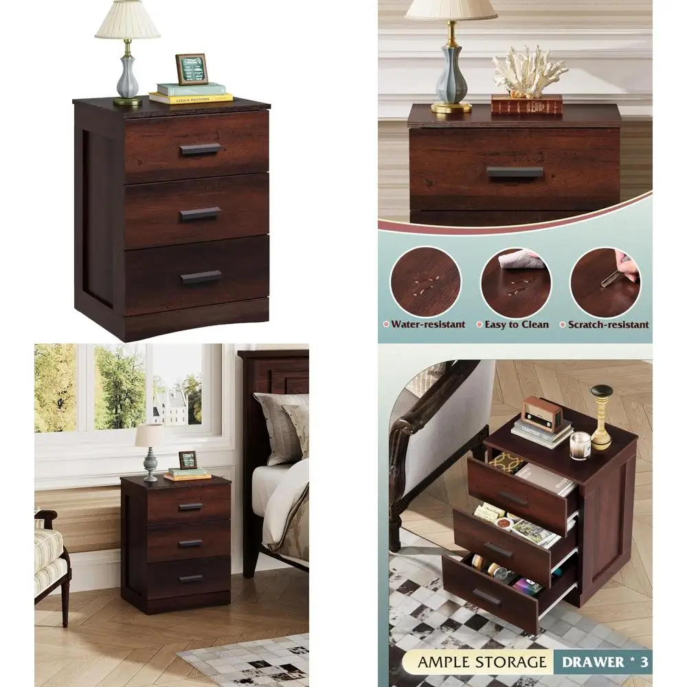 Современная деревянная тумбочка с 3 ящиками для спальни, гостиной или общежития
Современная деревянная тумбочка с 3 ящиками для спальни, гостиной или общежития