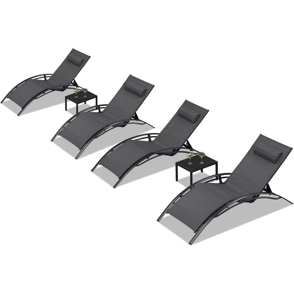 Patio Oversized Chaise Lounge Chair Set with 2 Side Table Pool Adjustable Recliner Chairs for Outside Beach Outdoor Sunbathing
Patio Oversized Chaise Lounge Chair Set with 2 Side Table Pool Adjustable Recliner Chairs for Outside Beach Outdoor Sunbathing