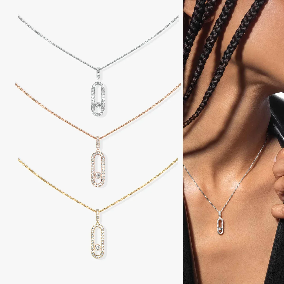 2024 New Fashion Trend 925 Silver Women Long Diamond Pendant Romantic Jewelry Gift
2024 New Fashion Trend 925 Silver Women Long Diamond Pendant Romantic Jewelry Gift