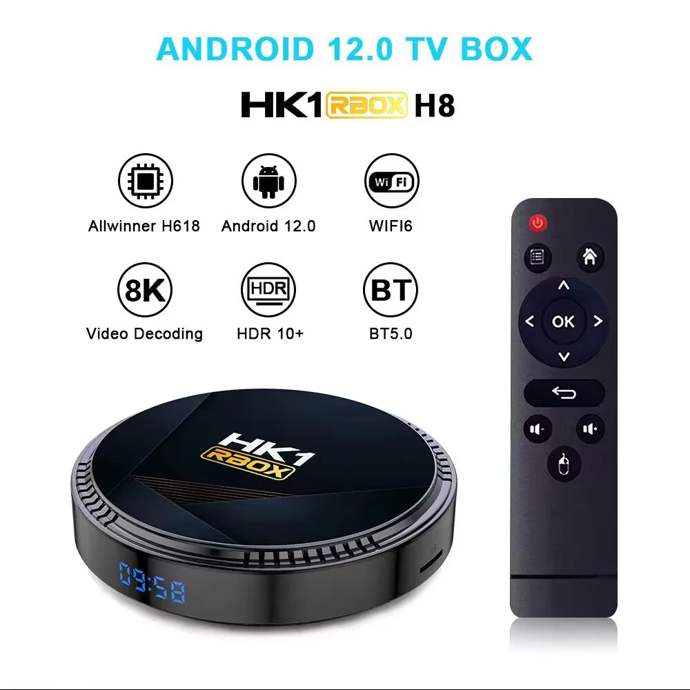 IGRARK HK1 умная ТВ-приставка Android 12 4G 32Gb 64Gb Wifi 2,4G & 5,8G 4K Hd Youtube Usb 3,0 Google Play Bluetooth ресивер медиаплеер
IGRARK HK1 умная ТВ-приставка Android 12 4G 32Gb 64Gb Wifi 2,4G & 5,8G 4K Hd Youtube Usb 3,0 Google Play Bluetooth ресивер медиаплеер