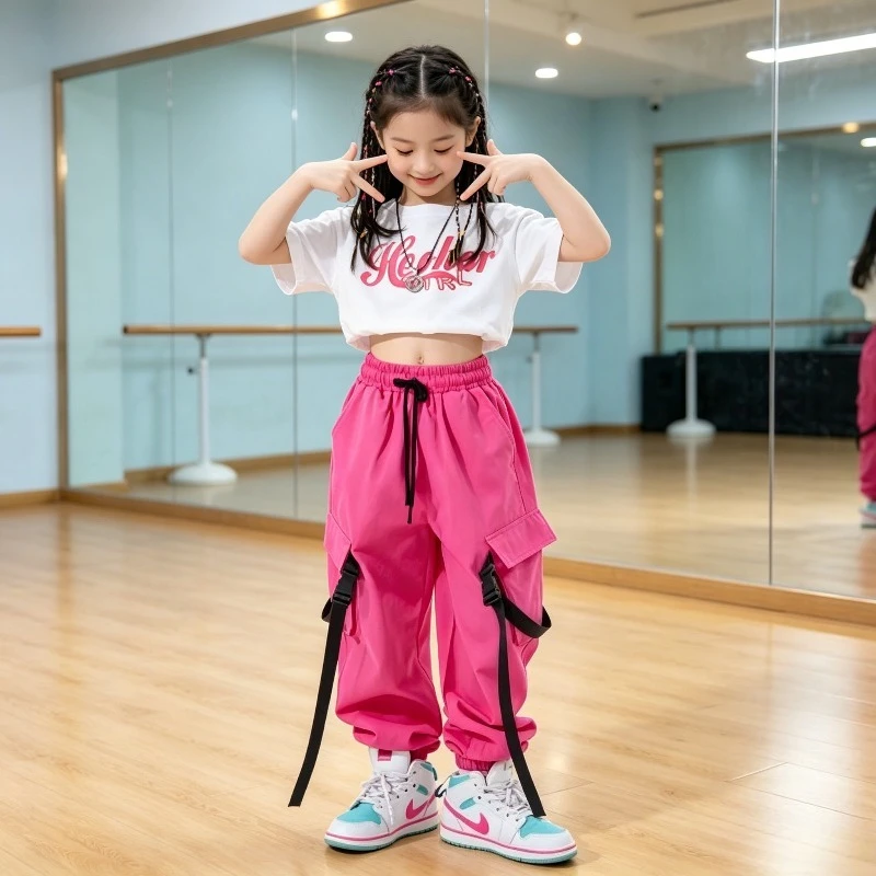 Kids Girls Hip Hop Street Dance Costume Set Cropped Sweatshirt Wide Leg Cargo Pants Jazz Competition Stage Streetwear Outfit
Kids Girls Hip Hop Street Dance Costume Set Cropped Sweatshirt Wide Leg Cargo Pants Jazz Competition Stage Streetwear Outfit