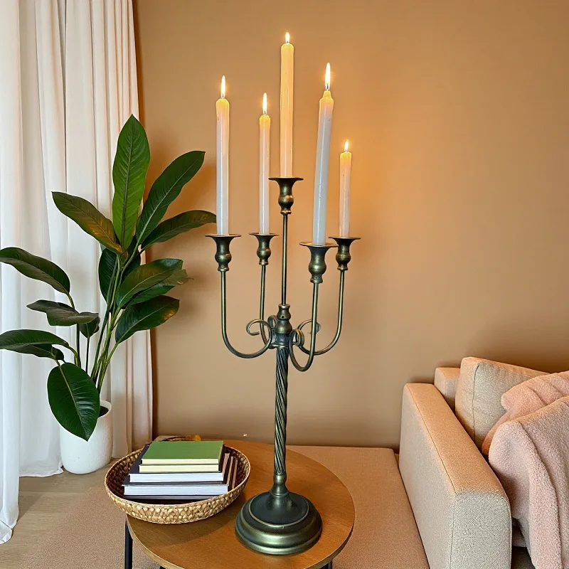 Mutihome 2026 American Antique Bronze Iron Candle Holder Living Room Foyer Decoration Home Decoration Multi Headed Candlestick
Mutihome 2026 American Antique Bronze Iron Candle Holder Living Room Foyer Decoration Home Decoration Multi Headed Candlestick