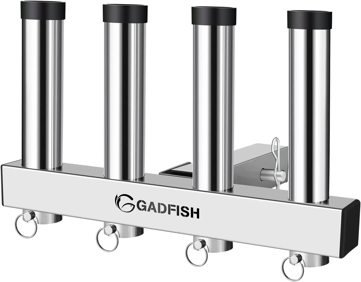 4 Tube Fishing Rod Holder for 2" Hitch Receiver, Stainless Steel, Quick Release Pin, Truck Mount
4 Tube Fishing Rod Holder for 2" Hitch Receiver, Stainless Steel, Quick Release Pin, Truck Mount