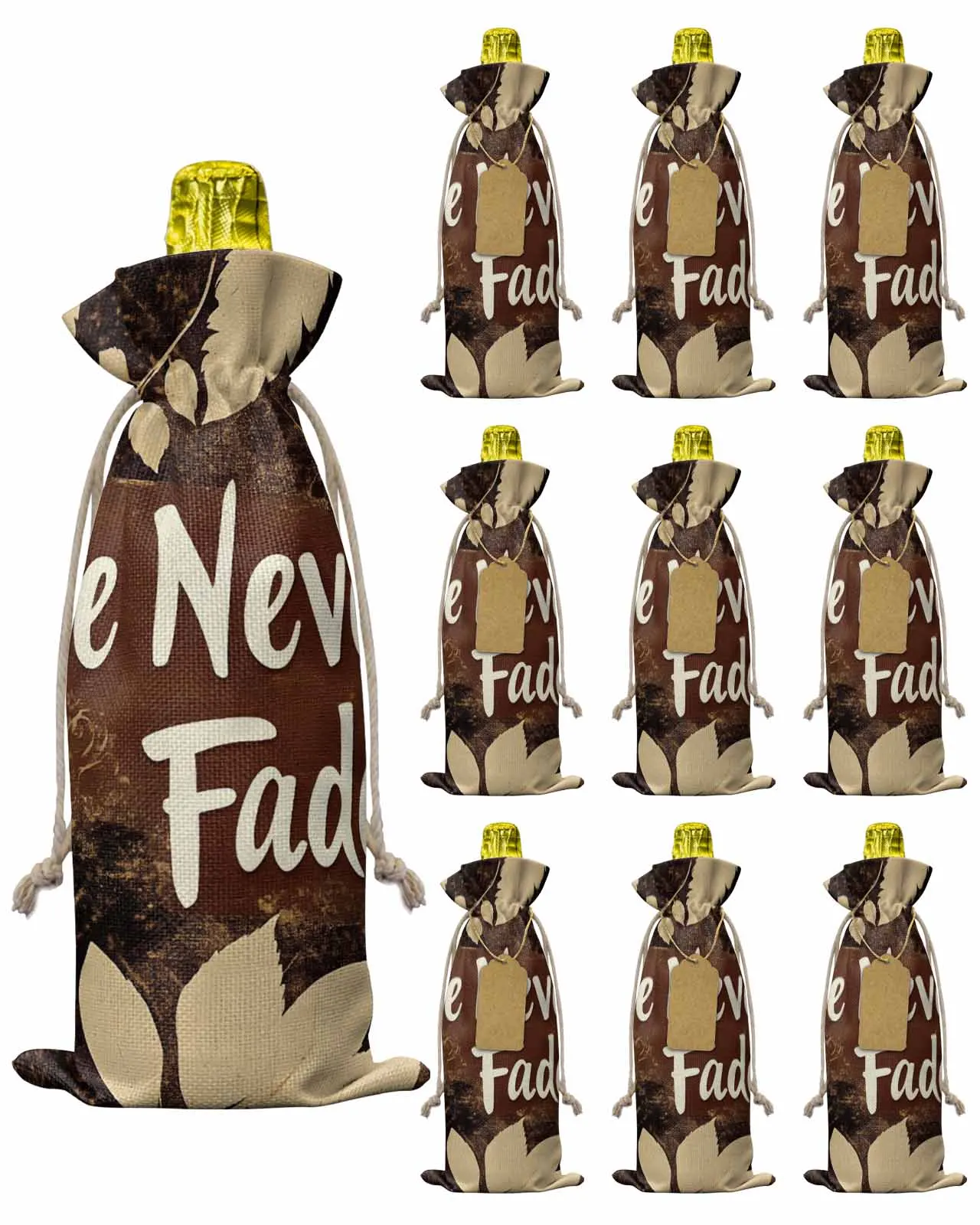 10pcs Wine Bottle Covers Abstract Leaves Texture Wine Holder Carrier Packaging Bag Wedding Party Decor Gift
10pcs Wine Bottle Covers Abstract Leaves Texture Wine Holder Carrier Packaging Bag Wedding Party Decor Gift