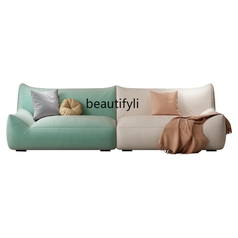 02 Cream flannel sofa living room Italian minimalist straight row color matching fabric sofa light luxury
02 Cream flannel sofa living room Italian minimalist straight row color matching fabric sofa light luxury