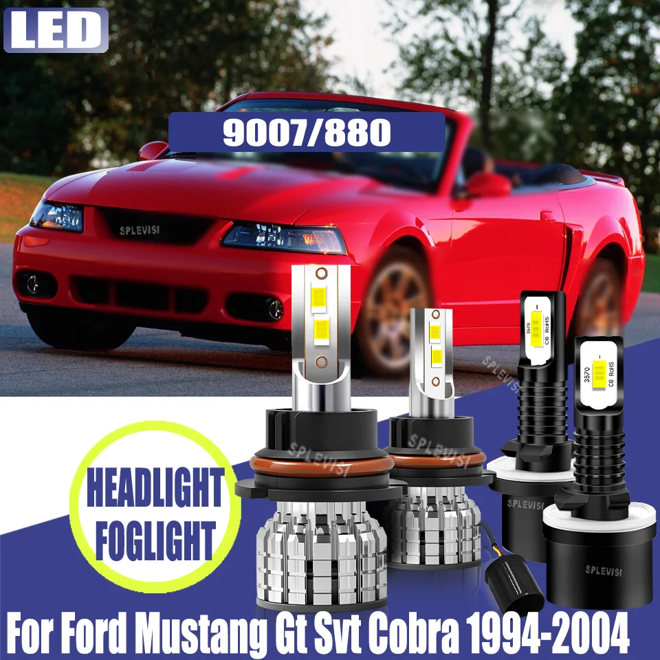 Complete Car LED Headlight & Fog Light 12v For Ford Mustang Gt Svt Cobra 1994 1995 1996 1997 1998 1999 2000 2001 2002 2003 2004
Complete Car LED Headlight & Fog Light 12v For Ford Mustang Gt Svt Cobra 1994 1995 1996 1997 1998 1999 2000 2001 2002 2003 2004