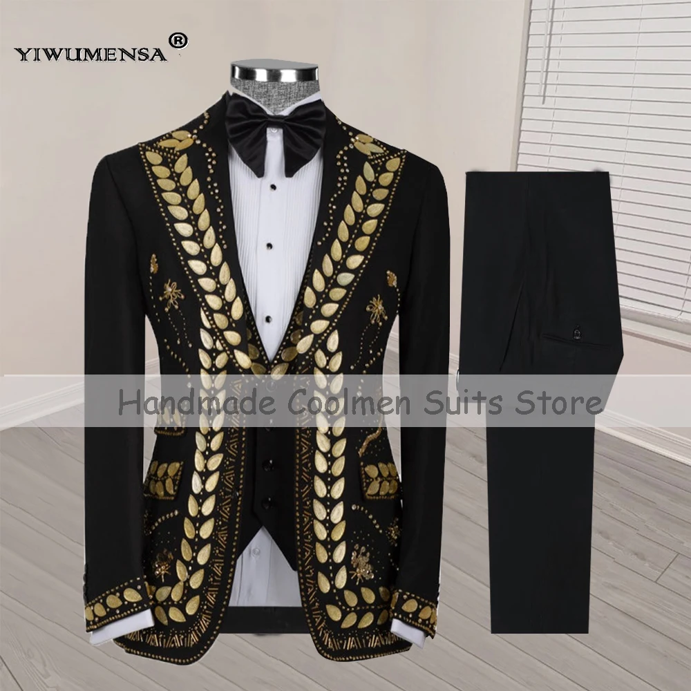 Groom Wedding Suits Beaded Stones Prom Blazers Customized Formal Occasion Men's Tuxedos Man Evening Dinner Party Dresses 3pcs
Groom Wedding Suits Beaded Stones Prom Blazers Customized Formal Occasion Men's Tuxedos Man Evening Dinner Party Dresses 3pcs