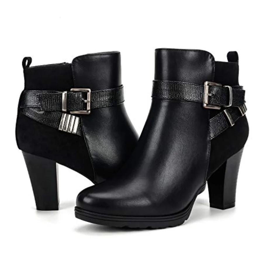 Women's Zipper Booties Chunky Stacked Heel Ankle Boots Buckle Strap Ankle
Women's Zipper Booties Chunky Stacked Heel Ankle Boots Buckle Strap Ankle