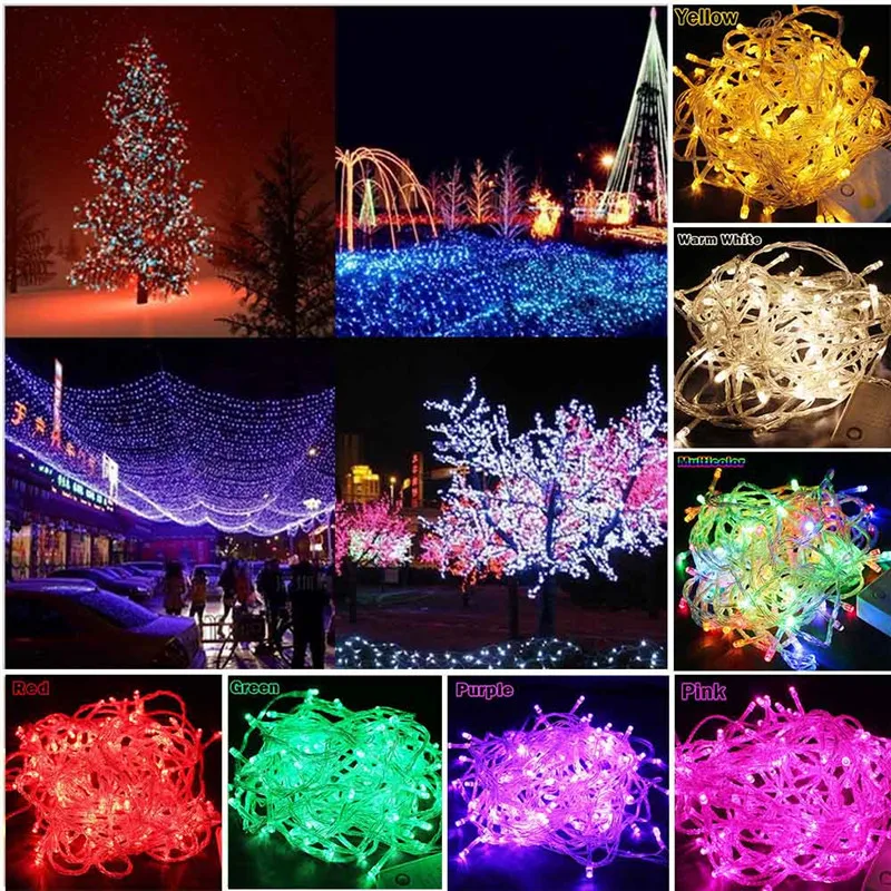 Led String Fairy Lights Christmas 10M 100LED 9Color 8 Modes AC220V EU Plug Holiday Lighting For Wedding Party Garland Decoration
Led String Fairy Lights Christmas 10M 100LED 9Color 8 Modes AC220V EU Plug Holiday Lighting For Wedding Party Garland Decoration
