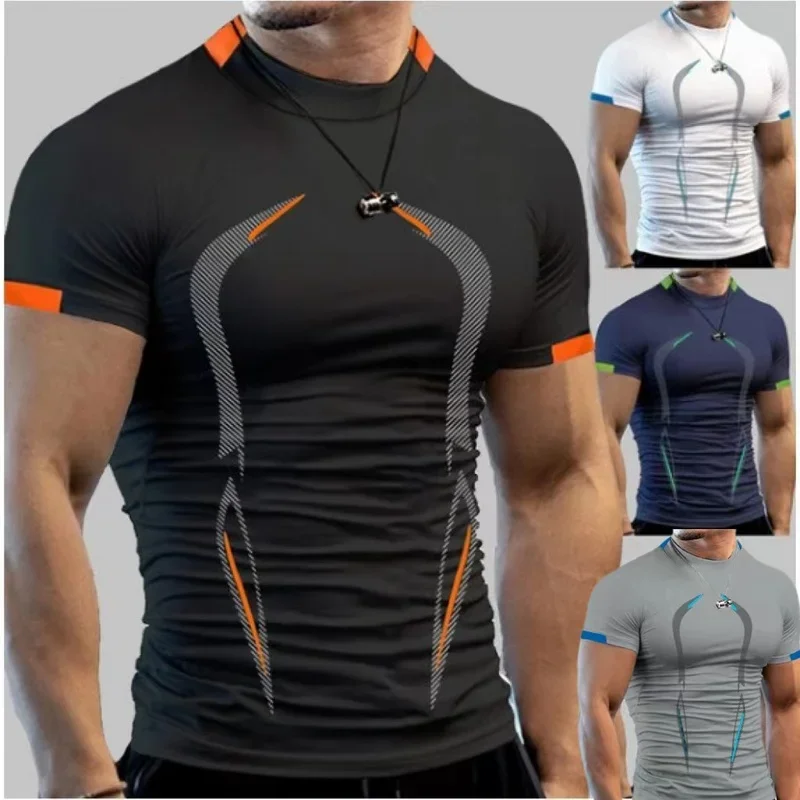 Summer Men's Fitness Sports Training Breathable Short-sleeved Compression T-shirt Men's Sports Fashion Running T-shirt
Summer Men's Fitness Sports Training Breathable Short-sleeved Compression T-shirt Men's Sports Fashion Running T-shirt