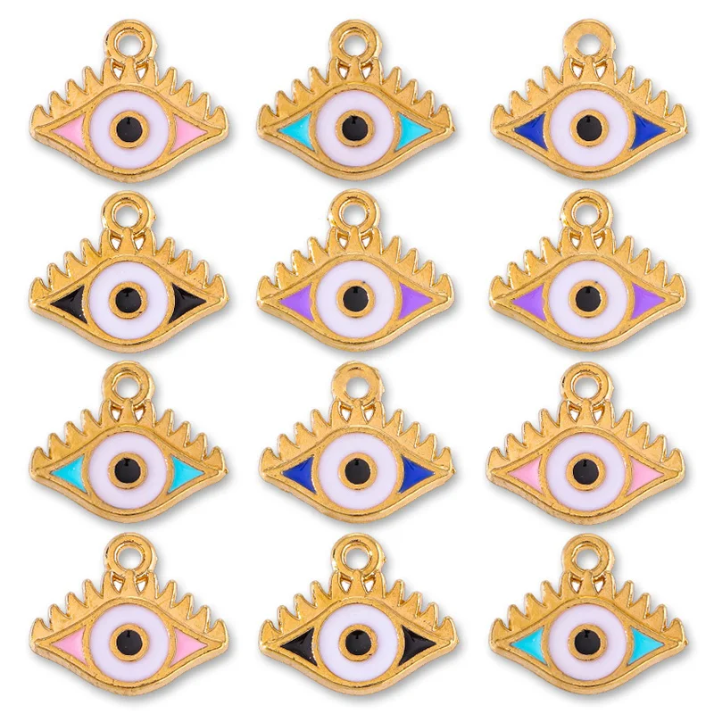 20Pcs Enamel Charm Turkish Eyes Devil's Eye Gold Pendant for Women Bracelet Necklace Earring Jewelry Making Supplies Wholesale
20Pcs Enamel Charm Turkish Eyes Devil's Eye Gold Pendant for Women Bracelet Necklace Earring Jewelry Making Supplies Wholesale