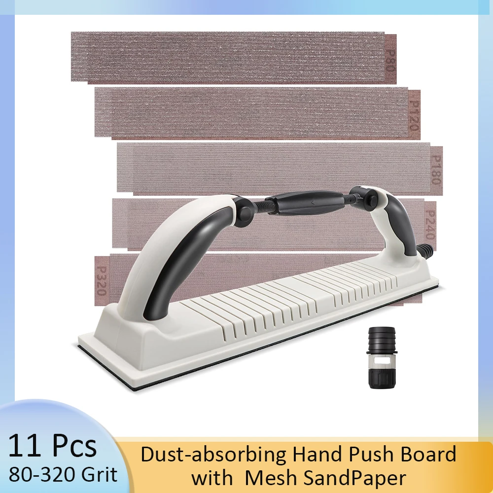 70*400MM Dust-absorbing Hand Push Board, Longboard Hand Sanding Block with Hook & Loop Backing for Car Ship Wood Grinding 11Pcs
70*400MM Dust-absorbing Hand Push Board, Longboard Hand Sanding Block with Hook & Loop Backing for Car Ship Wood Grinding 11Pcs