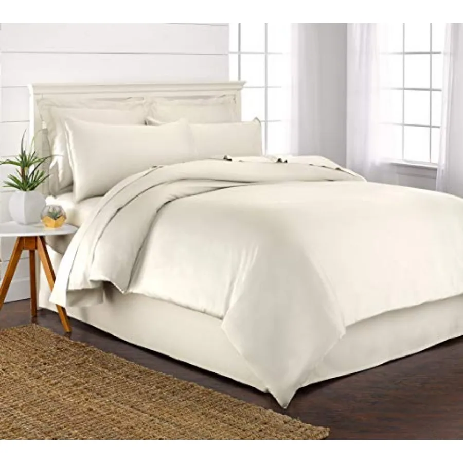 Duvet Cover by, 3 Pcs Set, Genuine 100% Organic Viscose Derived from Bamboo, Luxuriously Soft and Cooling, 2 Pillowcases
Duvet Cover by, 3 Pcs Set, Genuine 100% Organic Viscose Derived from Bamboo, Luxuriously Soft and Cooling, 2 Pillowcases