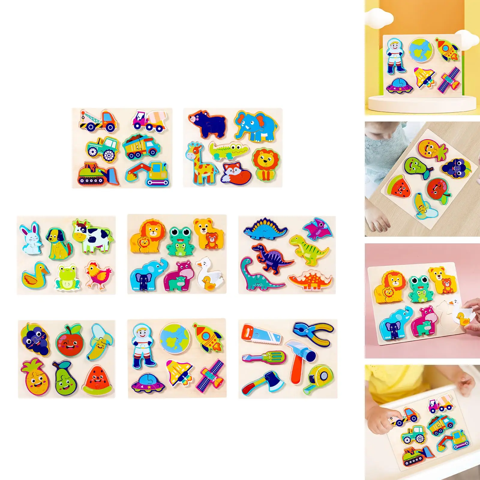 Wooden Matching Jigsaw Puzzle Early Learning Educational Toys Colors and Shapes Cognition for 1 2 3 Year Old Girls Boys Kids
Wooden Matching Jigsaw Puzzle Early Learning Educational Toys Colors and Shapes Cognition for 1 2 3 Year Old Girls Boys Kids