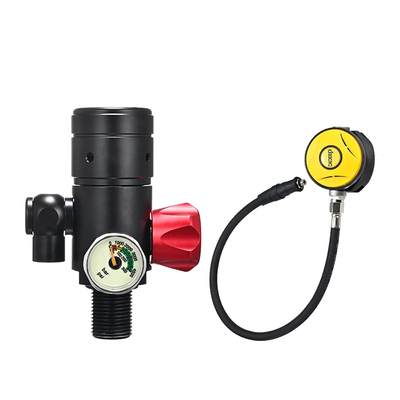 DIDEEP Silicone Mouthpiece Diving Regulator with 360° Swivel Valve Head, Luminous Pressure Gauge, Air-Leakage Proof & Waterproof
DIDEEP Silicone Mouthpiece Diving Regulator with 360° Swivel Valve Head, Luminous Pressure Gauge, Air-Leakage Proof & Waterproof