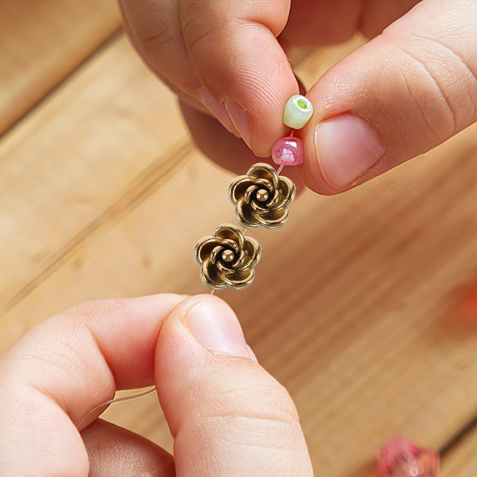 10 Pcs Rose Beads Stainless Steel Durable Jewelry Making Supplies Bracelets Charms Accessories DIY for necklaces
10 Pcs Rose Beads Stainless Steel Durable Jewelry Making Supplies Bracelets Charms Accessories DIY for necklaces