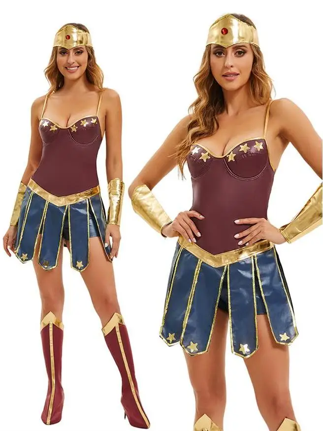2023 New Halloween Cosplay Justice League Wonder Woman Goddess Role Playing Costume Women's Traditional Clothing Stage Costume
2023 New Halloween Cosplay Justice League Wonder Woman Goddess Role Playing Costume Women's Traditional Clothing Stage Costume