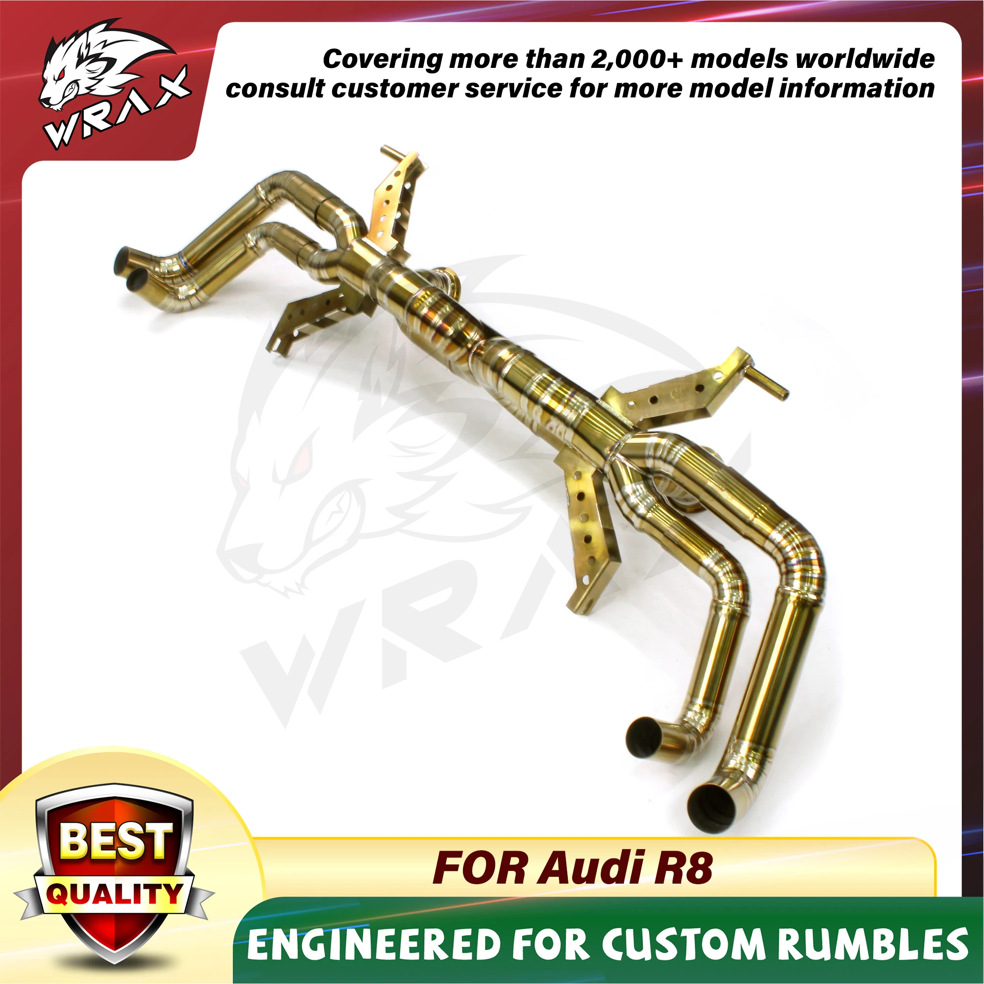 WRAX Titanium Exhaust with Deep Sound For Audi R8 Catback High Performance Exhaust System Tail Performance Muffler
WRAX Titanium Exhaust with Deep Sound For Audi R8 Catback High Performance Exhaust System Tail Performance Muffler