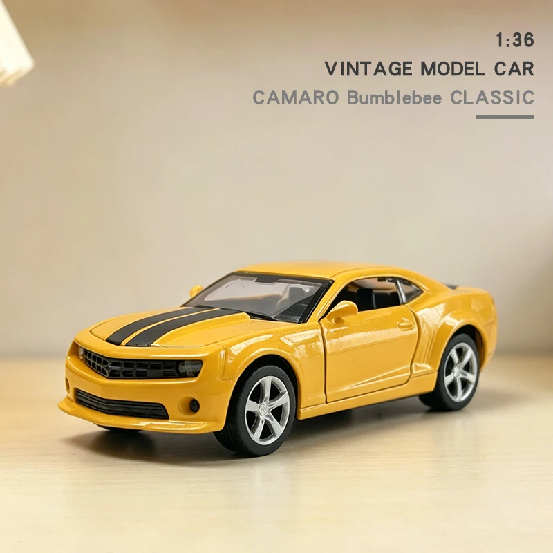 1:36 Alloy Diecast CAMARO BUMBLEBEE Vintage Car Model Classic Pull Back Car Miniature Vehicle Replica For Collection Gift
1:36 Alloy Diecast CAMARO BUMBLEBEE Vintage Car Model Classic Pull Back Car Miniature Vehicle Replica For Collection Gift