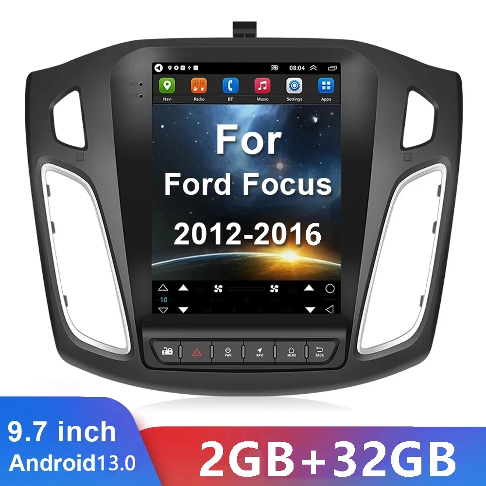 Car Radio For Ford Ford Focus 2012-2016 9.7 Inch Screen GPS Android 13 Stereo receiver 2 Din Car Multimedia Player WIFI BT
Car Radio For Ford Ford Focus 2012-2016 9.7 Inch Screen GPS Android 13 Stereo receiver 2 Din Car Multimedia Player WIFI BT