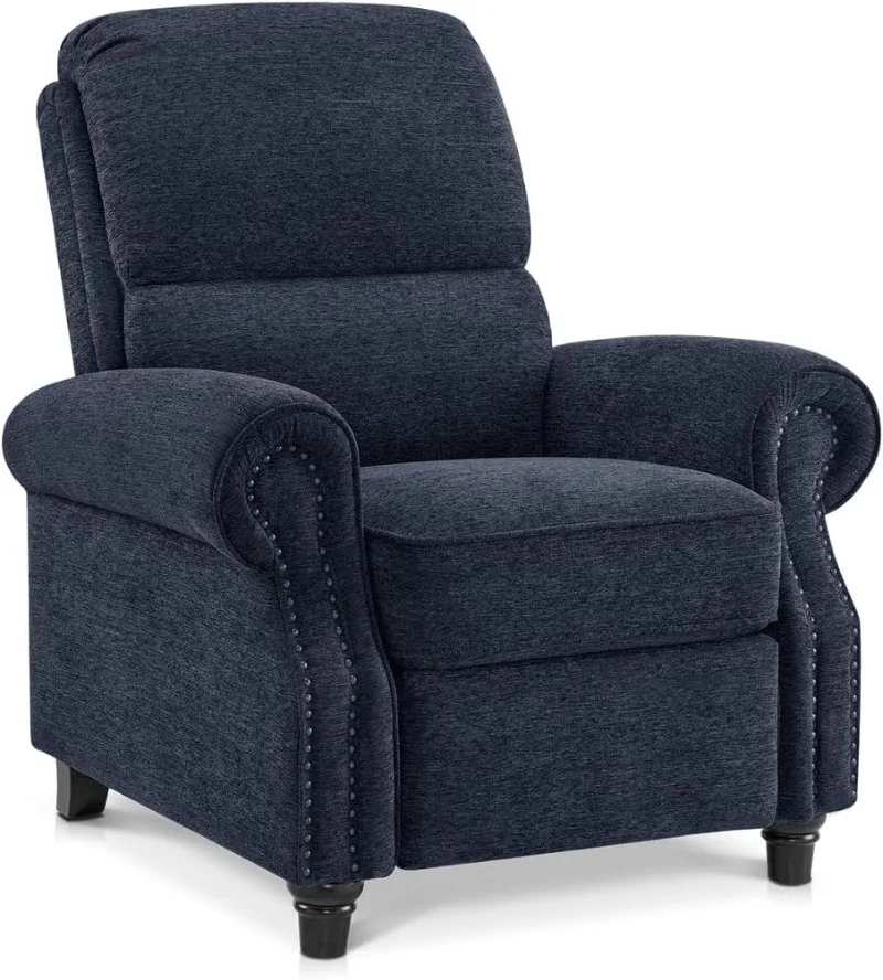 Pushback Recliner Chair, Chenille Upholstered Accent Chairs, Adjustable Reclining Sofa with Easy Lounge for Living Room O
Pushback Recliner Chair, Chenille Upholstered Accent Chairs, Adjustable Reclining Sofa with Easy Lounge for Living Room O