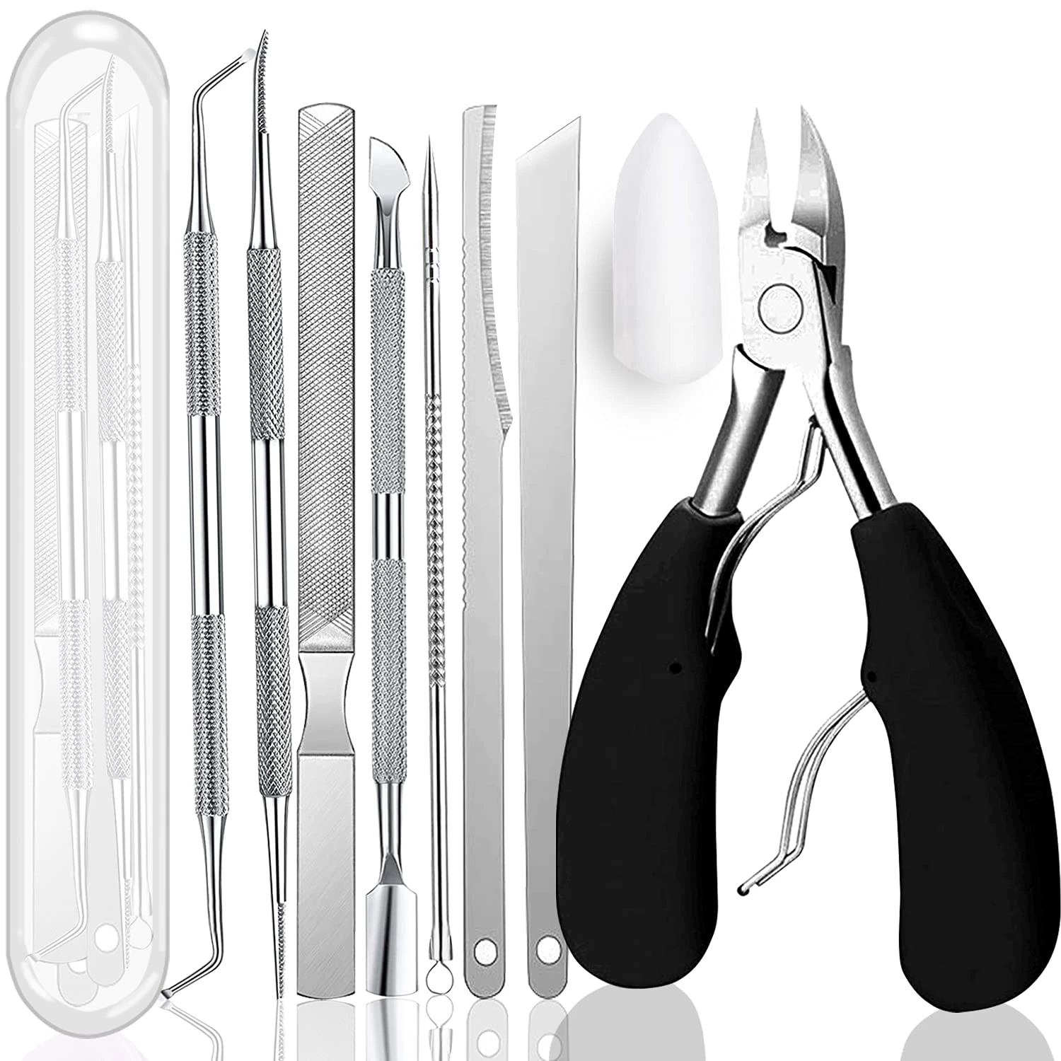 Professional Grade Stainless Steel Ingrown Toenail Removal Kit - Pain Relief, Under Nail Cleaning - 6-Piece Set with Toe Nail Fi
Professional Grade Stainless Steel Ingrown Toenail Removal Kit - Pain Relief, Under Nail Cleaning - 6-Piece Set with Toe Nail Fi