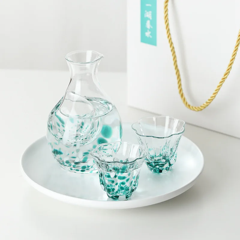 Japanese Style Stained Glass Set, Home Decoration Accessories, Creative Decanter, Warm Sake Dispenser, Cold Sake Jug
Japanese Style Stained Glass Set, Home Decoration Accessories, Creative Decanter, Warm Sake Dispenser, Cold Sake Jug