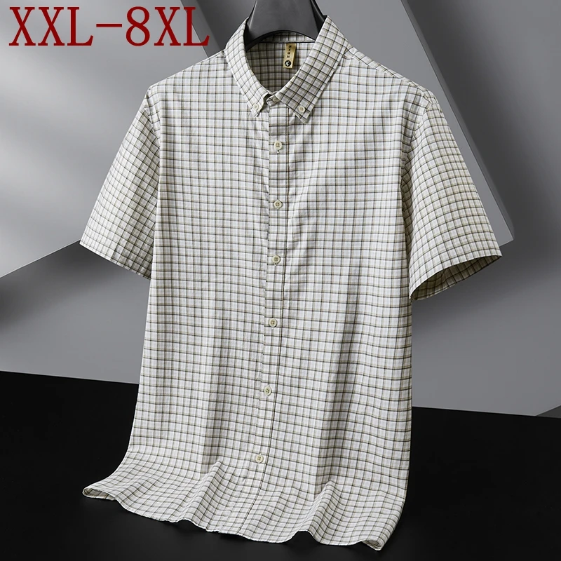 8XL 7XL 6XL 2026 New Summer High End Luxury 100% Cotton Plaid Shirt Man England Style Mens Shirts Casual Loose camisas de hombre
8XL 7XL 6XL 2026 New Summer High End Luxury 100% Cotton Plaid Shirt Man England Style Mens Shirts Casual Loose camisas de hombre