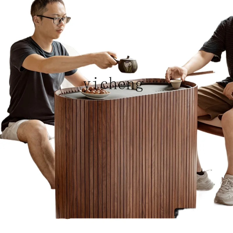 ZK Solid Wood Mobile Tea Cabinet Black Walnut Tea Side Counter Small Household Kettle Integrated Trolley Side Table
ZK Solid Wood Mobile Tea Cabinet Black Walnut Tea Side Counter Small Household Kettle Integrated Trolley Side Table