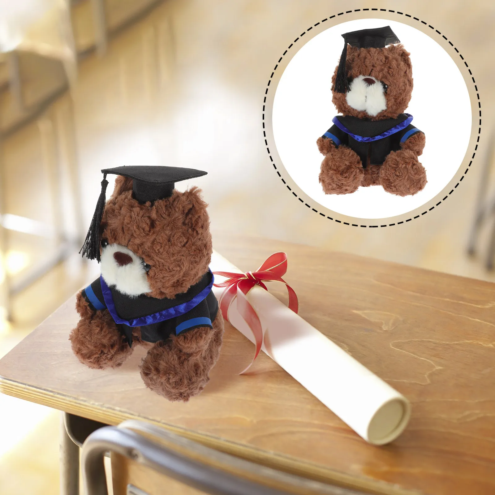 Graduation Bear Stuffed Animal Soft PP Cotton Material Adorable Cuddly Decor for Party Home Office Graduation Gift
Graduation Bear Stuffed Animal Soft PP Cotton Material Adorable Cuddly Decor for Party Home Office Graduation Gift