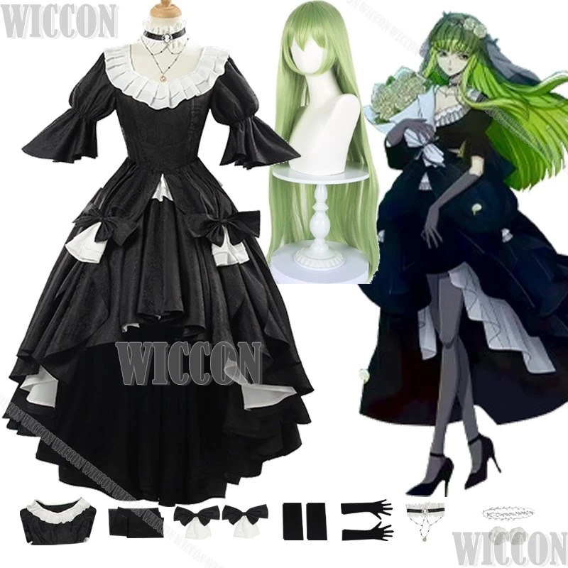 C.C Doujin Project Аниме Косплей Костюм Черное Платье Вечернее Платье Полный Комплект Милая Крутая Девушка Зеленый Парик Женщина Хэллоуин Comic Con
C.C Doujin Project Аниме Косплей Костюм Черное Платье Вечернее Платье Полный Комплект Милая Крутая Девушка Зеленый Парик Женщина Хэллоуин Comic Con