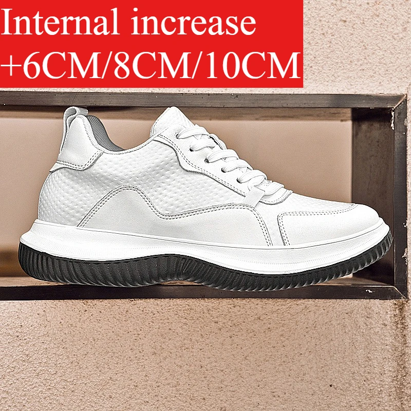 Men's Black White Elevator Shoes 6/8/10CM Height Increasing Breathable Leather Casual Sneakers Non-slip Platform Trainers
Men's Black White Elevator Shoes 6/8/10CM Height Increasing Breathable Leather Casual Sneakers Non-slip Platform Trainers