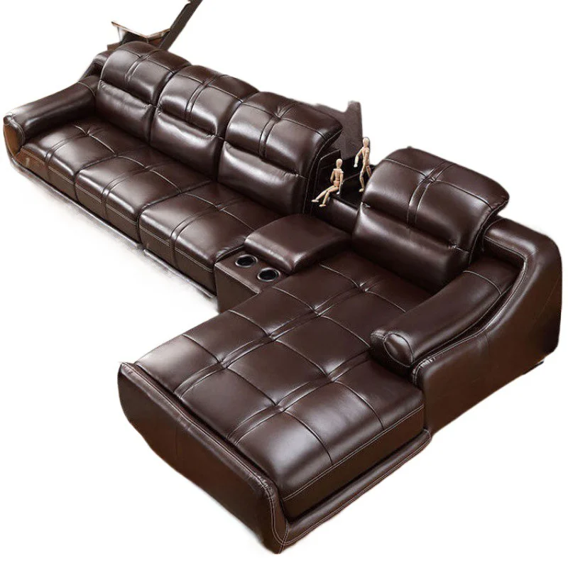 #Luxury Modern L-Shaped Leather Sofa Set - Brown Genuine Leather Corner Couch for Living Room Villa Home Furniture
#Luxury Modern L-Shaped Leather Sofa Set - Brown Genuine Leather Corner Couch for Living Room Villa Home Furniture