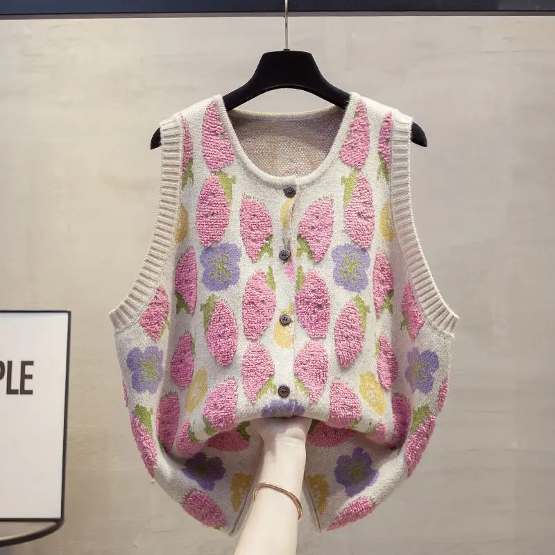 Cardigan Round Neck Loose Knit Vest Women's 2025 Autumn and Winter New Korean Fashion Casual Sweater Top
Cardigan Round Neck Loose Knit Vest Women's 2025 Autumn and Winter New Korean Fashion Casual Sweater Top