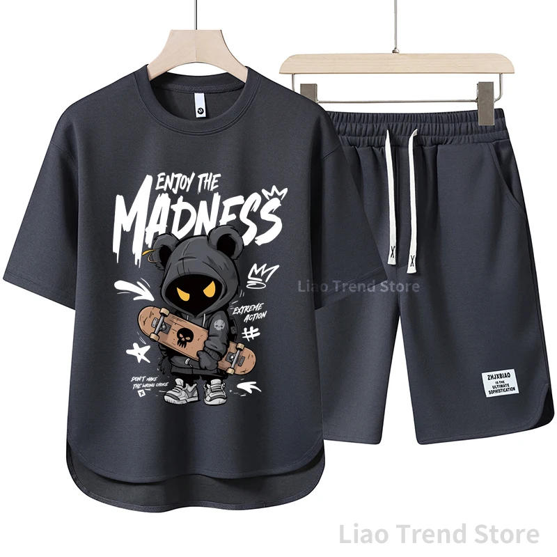 Summer 2026 New Men's Pullover Sportswear Set, Fashionable Basketball Men's Casual Short-sleeved T-shirt + Shorts Two-piece Set
Summer 2026 New Men's Pullover Sportswear Set, Fashionable Basketball Men's Casual Short-sleeved T-shirt + Shorts Two-piece Set
