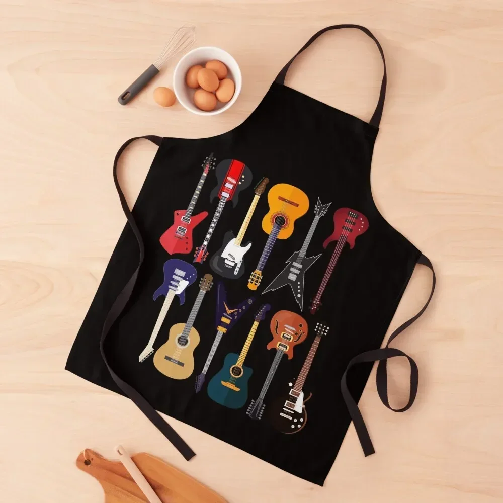 Musician Different Types Of Guitar Apron Costume Waiter manicurist Waterproof women Apron
Musician Different Types Of Guitar Apron Costume Waiter manicurist Waterproof women Apron