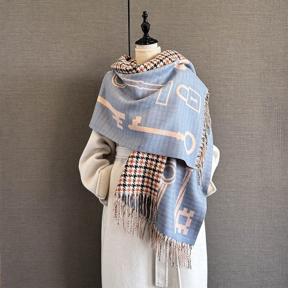 Women Winter Scarf Pashmina Shawls Lady Wraps Thick Warm Houndstooth Bufanda Echarpe Female Cashmere Imitation Stoles Bufandas
Women Winter Scarf Pashmina Shawls Lady Wraps Thick Warm Houndstooth Bufanda Echarpe Female Cashmere Imitation Stoles Bufandas